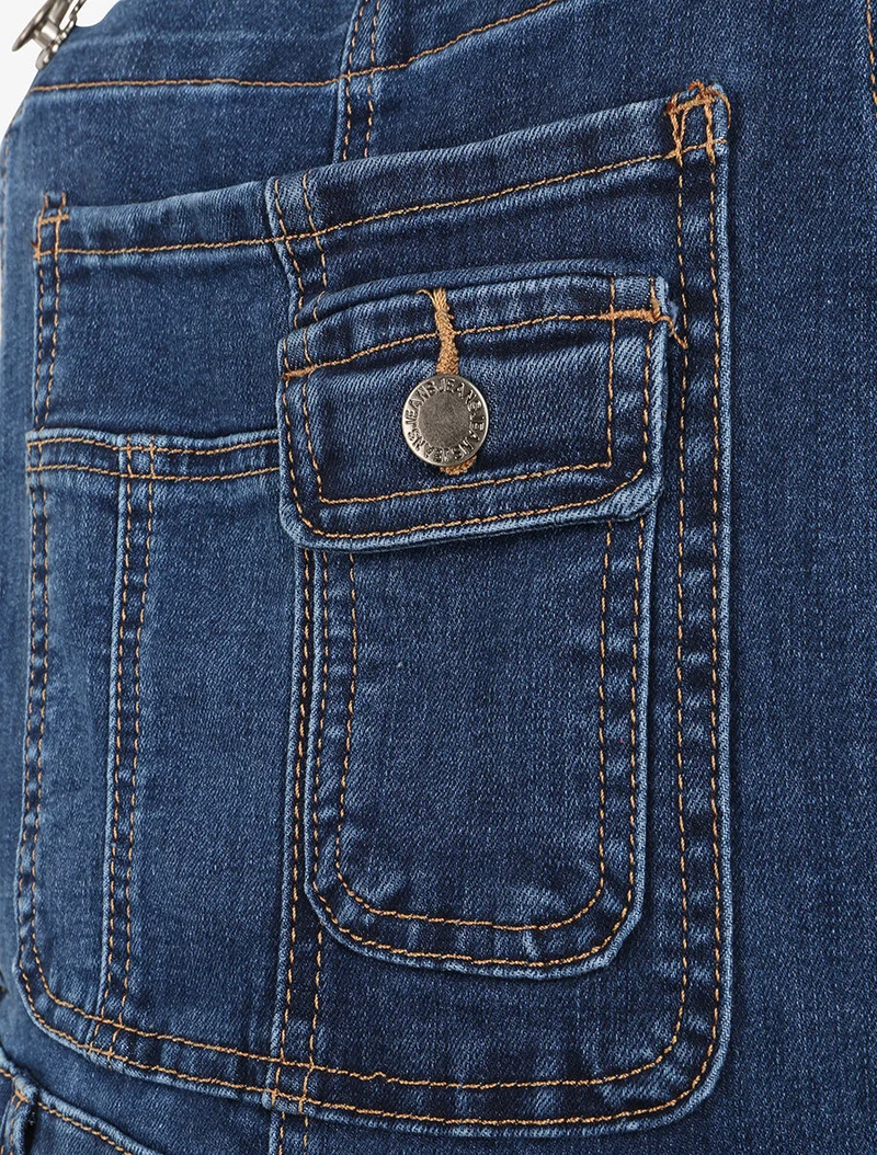 Salopette en jean coupe skinny - Bleu