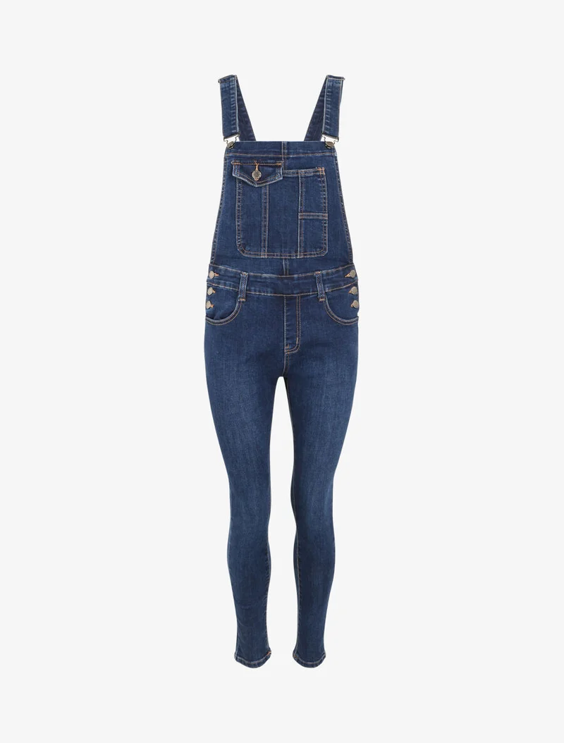 Salopette en jean coupe slim - Bleu denim