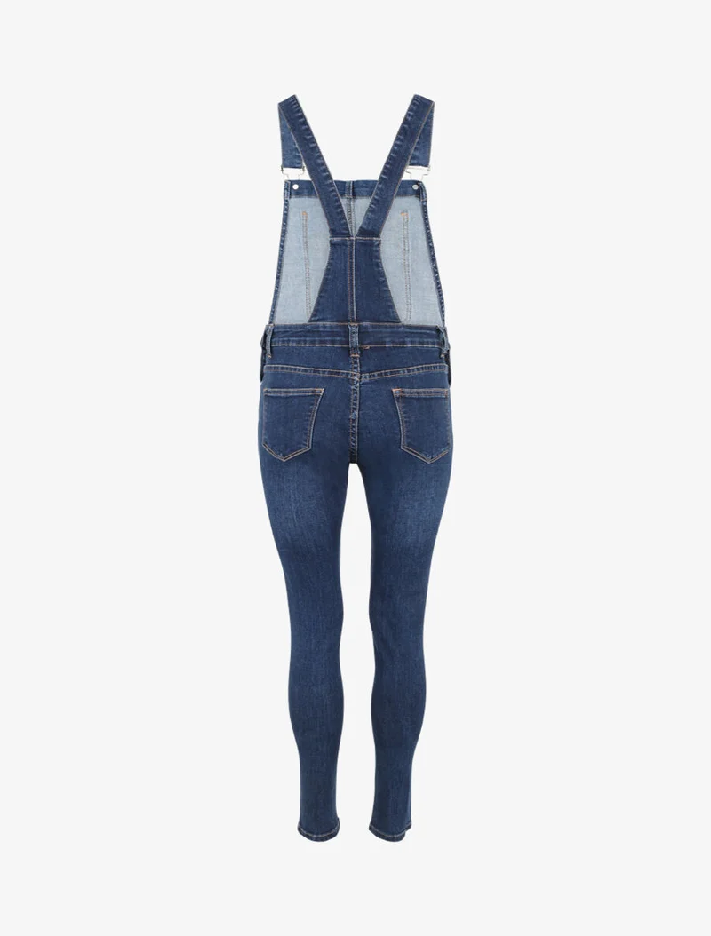 Salopette en jean coupe slim - Bleu denim