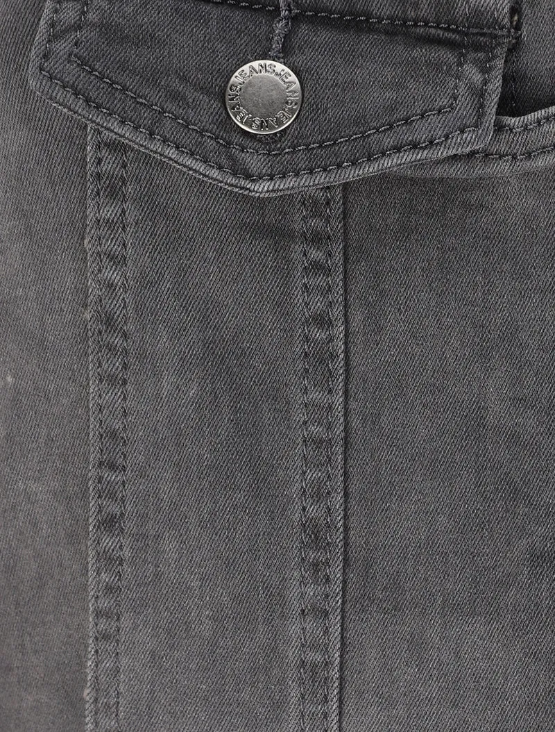 Salopette en jean skinny - Gris