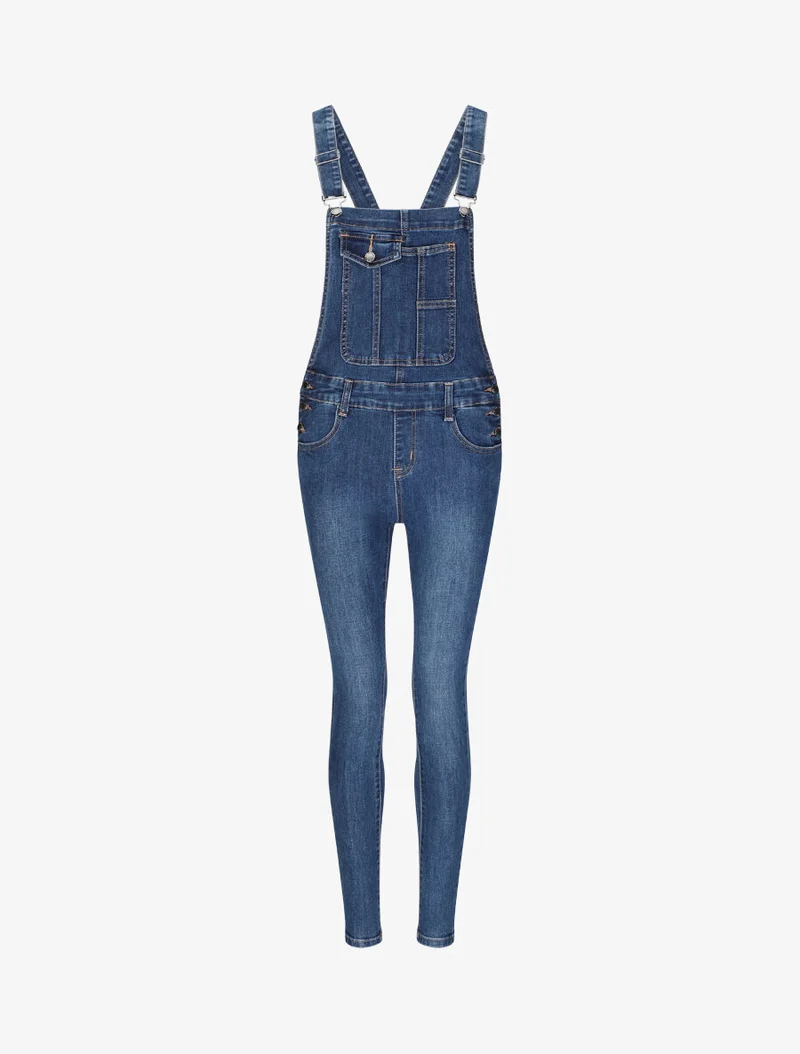 Salopette en jean skinny - Bleu