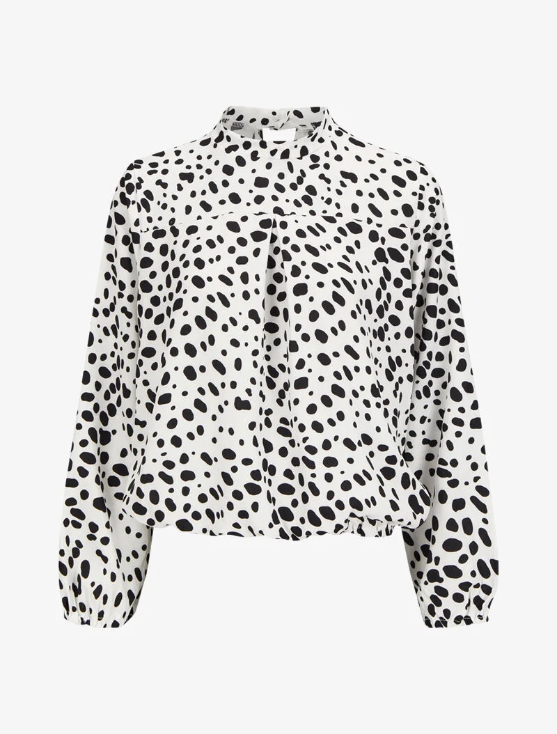 Top boule à imprimé dalmatien - Blanc