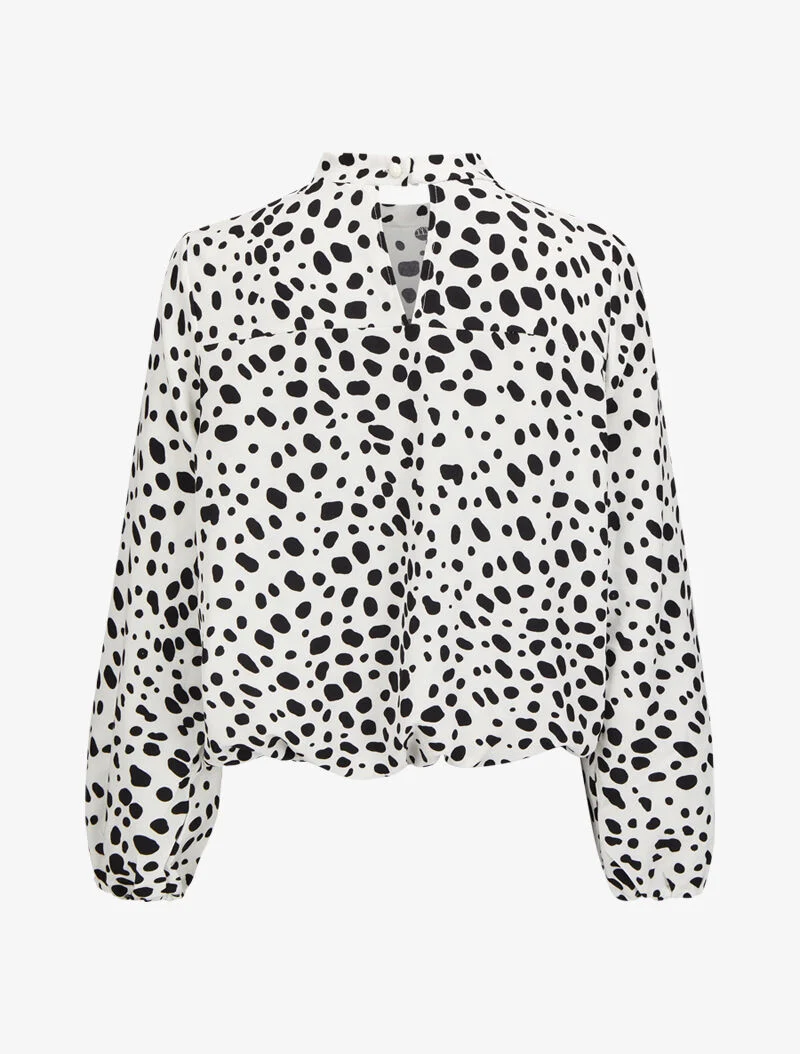 Top boule à imprimé dalmatien - Blanc