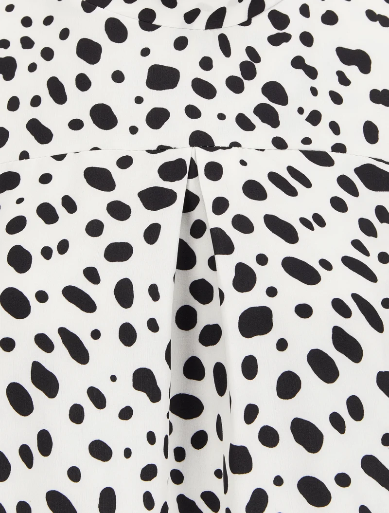 Top boule à imprimé dalmatien - Blanc