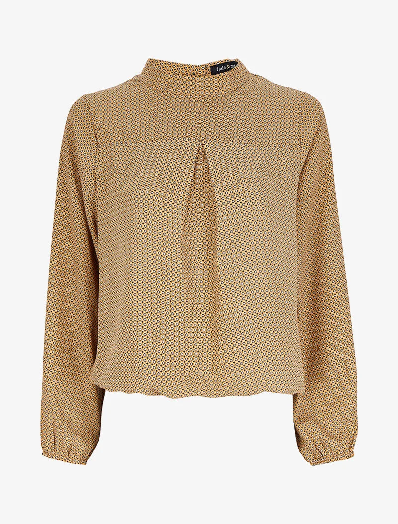 Blouse à motifs géométriques - Jaune