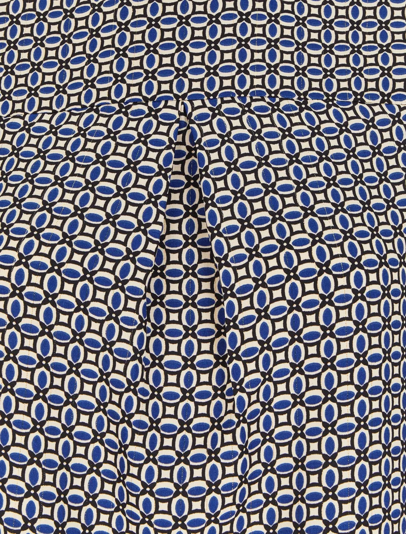 Blouse à motifs graphiques - Bleu