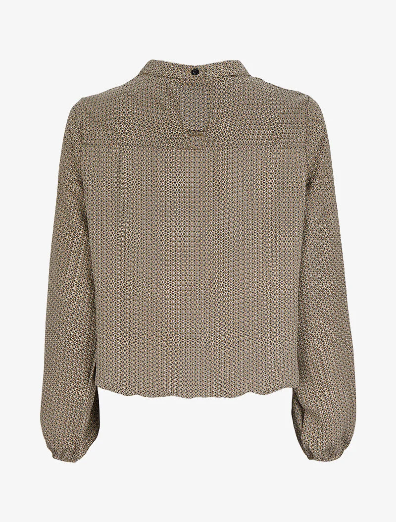 Blouse à motifs géométriques - Vert