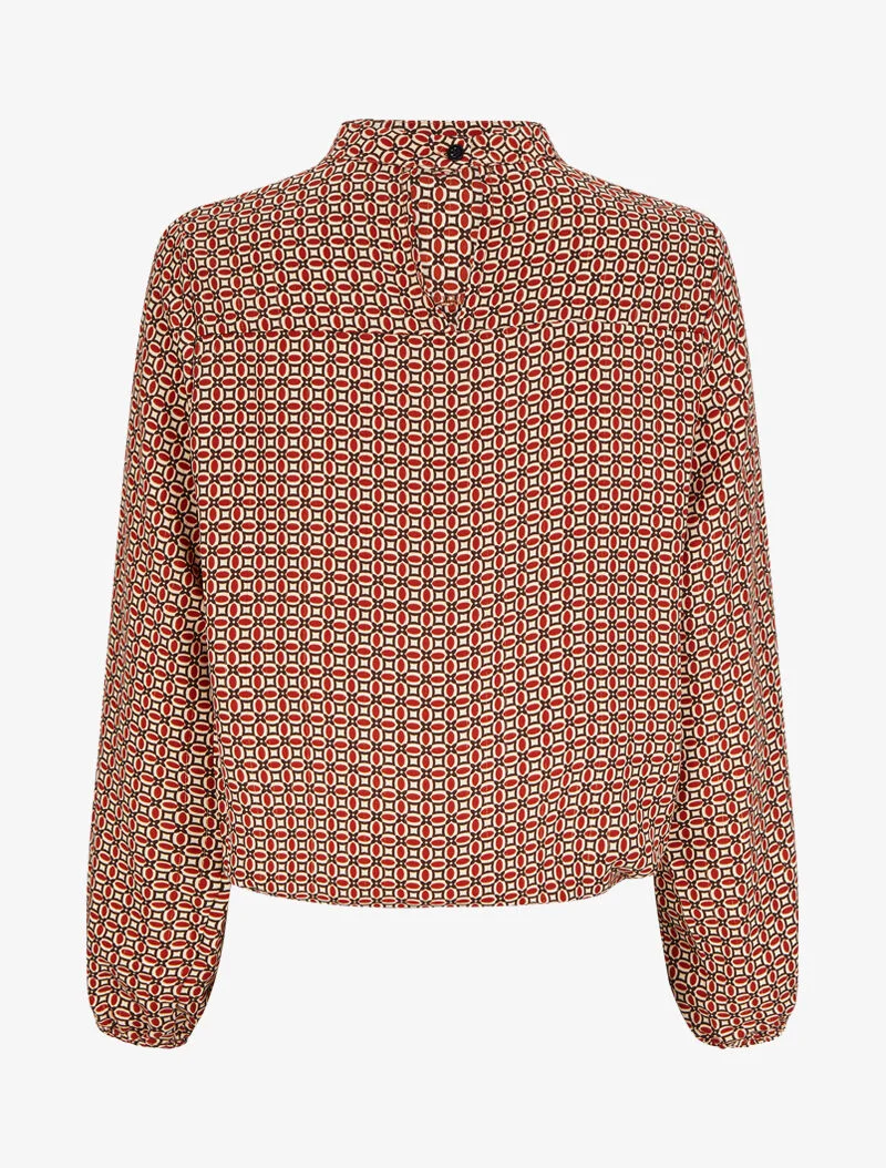 Blouse à motifs graphiques - Rouge