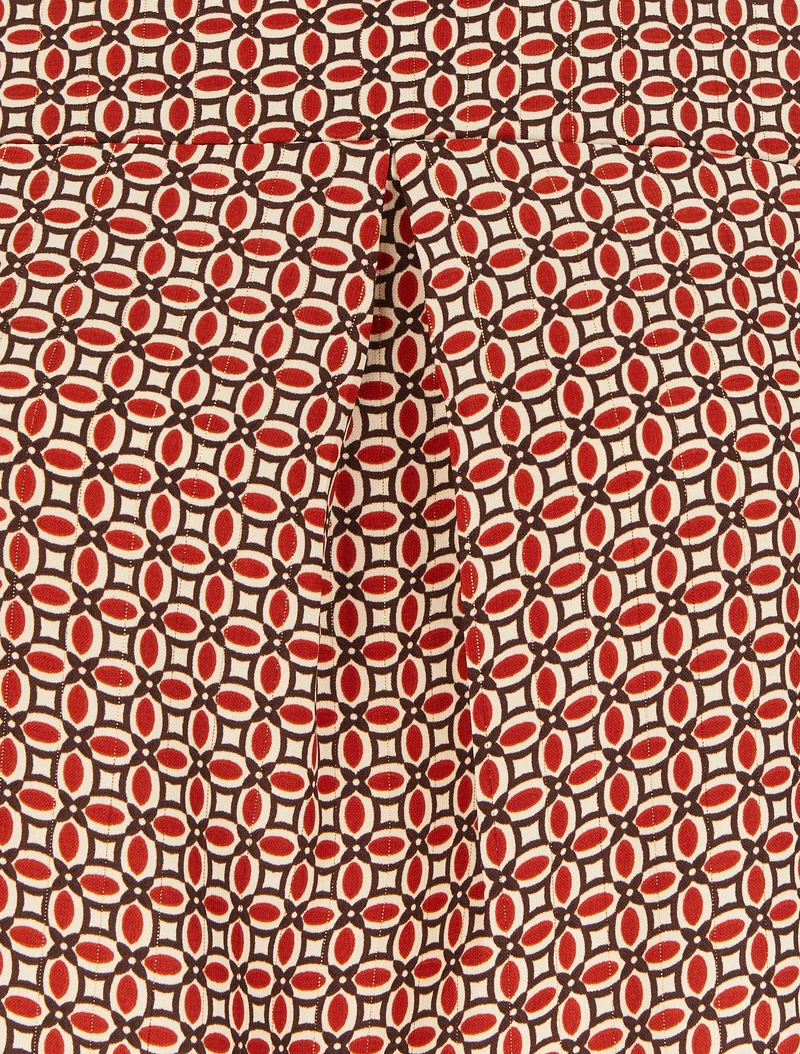 Blouse à motifs graphiques - Rouge