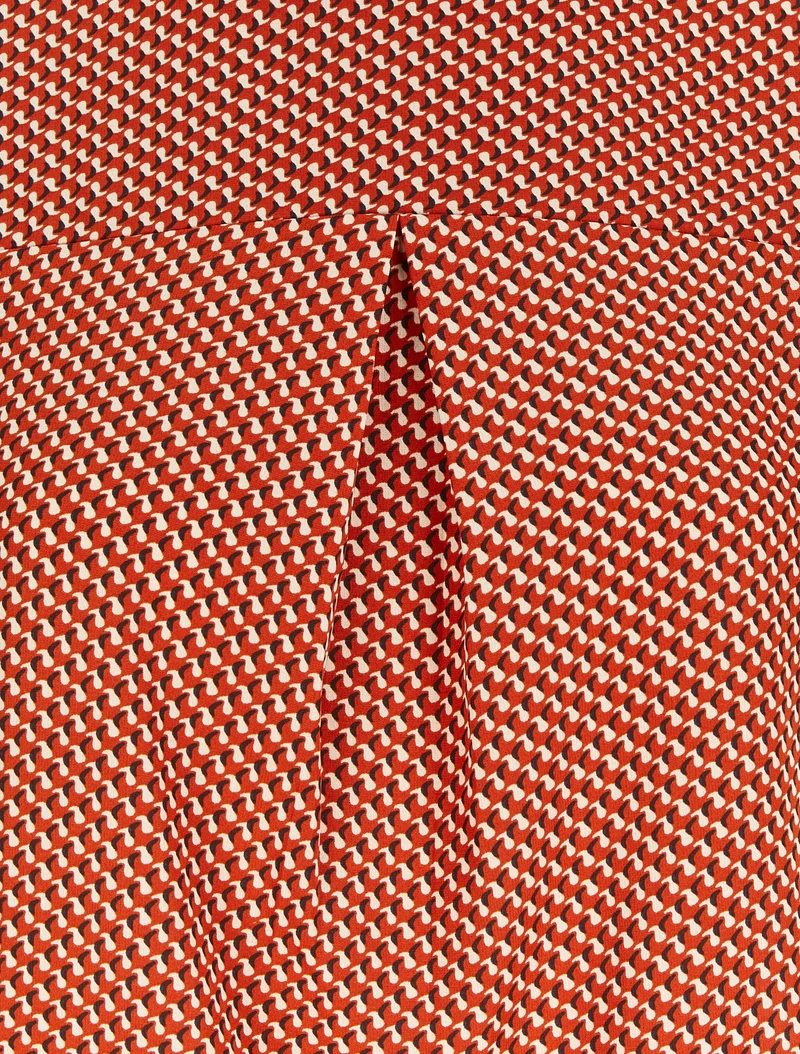 Blouse à imprimé graphique - Rouge
