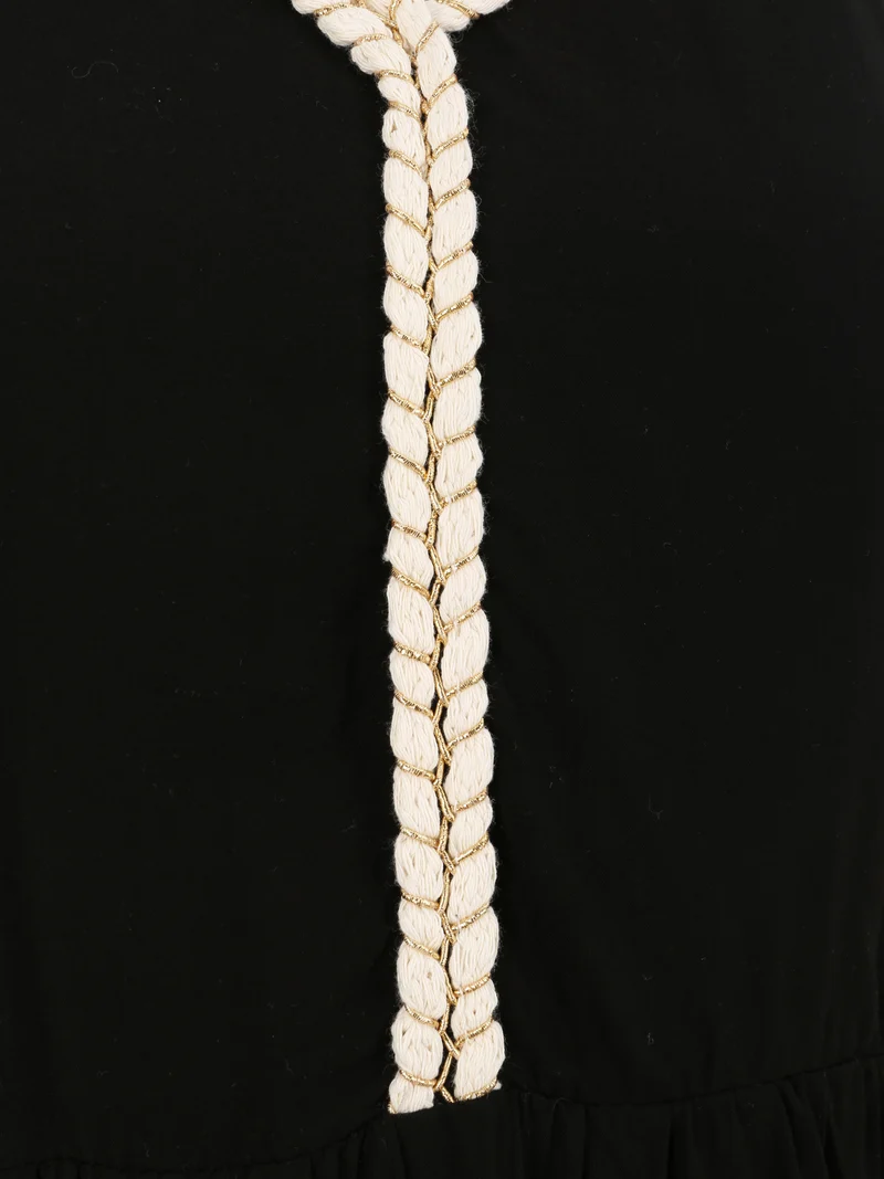 Robe à bretelles style cordes - Noir