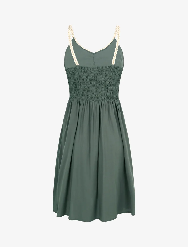 Robe à bretelles style cordes - Kaki
