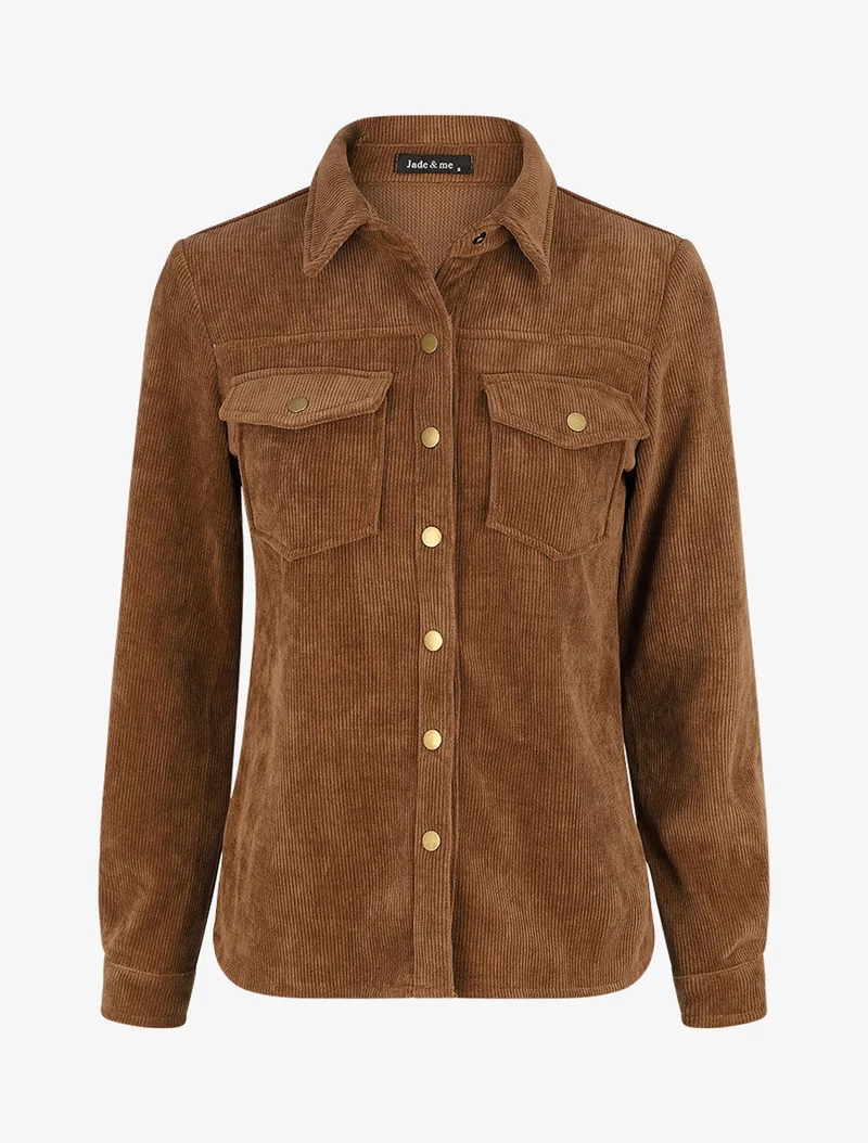 Surchemise en velours cotelé - Marron