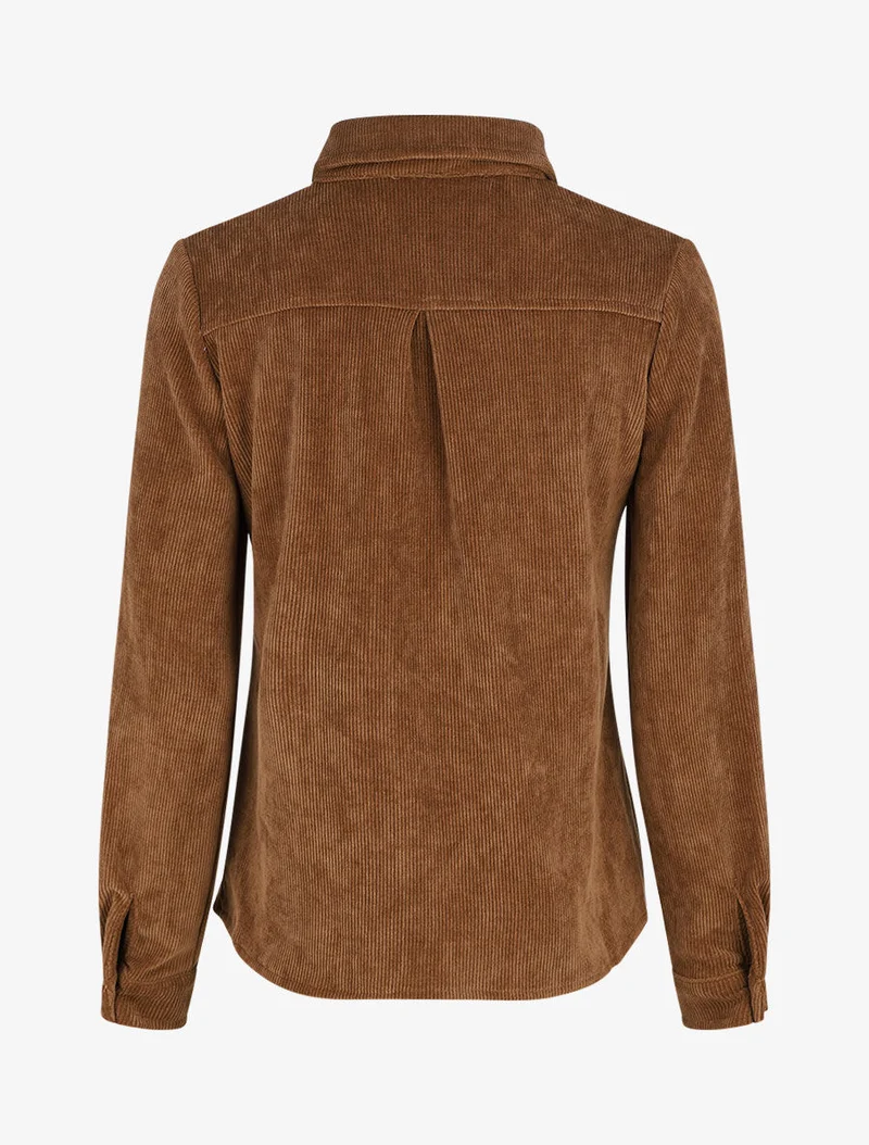 Surchemise en velours cotelé - Marron