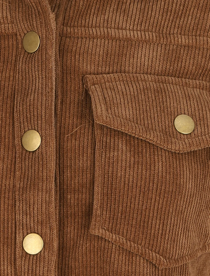 Surchemise en velours cotelé - Marron