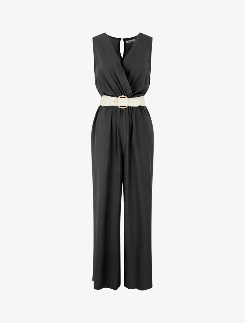 Combinaison fluide sans manches - Noir