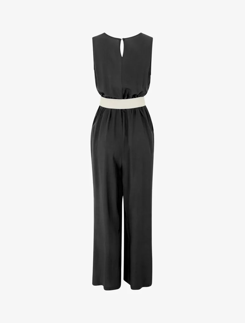 Combinaison fluide sans manches - Noir