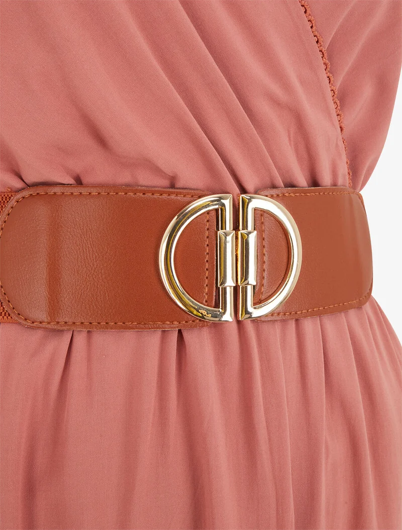 Robe longue à nœuds sur les épaules - Vieux rose
