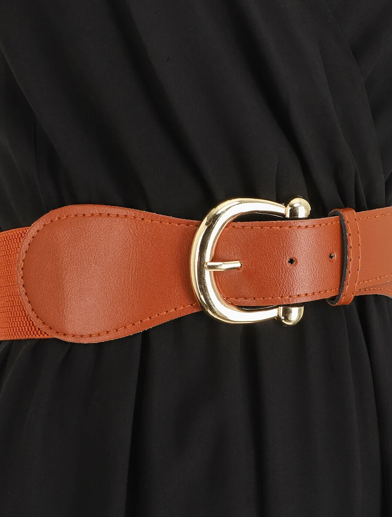 Robe longue unie à bretelles fantaisies - Noir