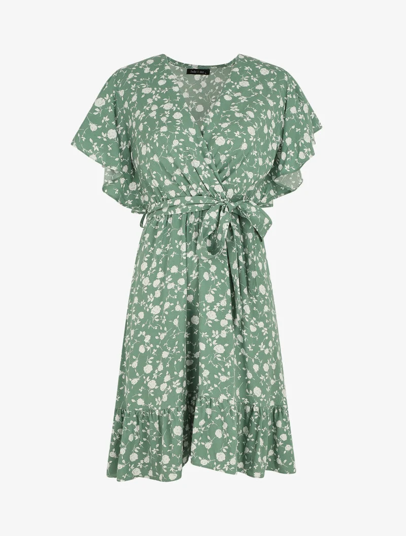 Robe mi-longue coupe patineuse - Vert