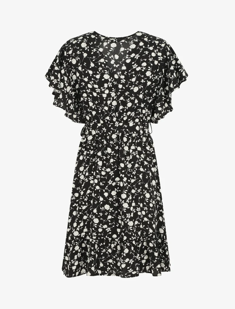Robe mi-longue coupe patineuse - Noir