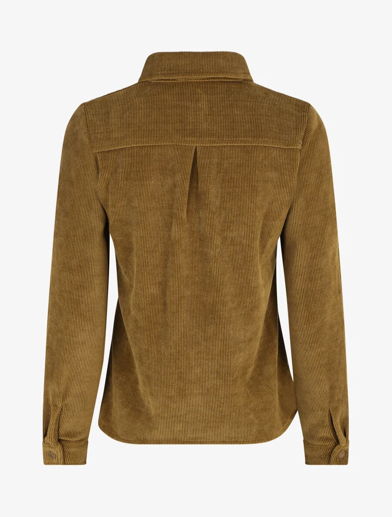 Surchemise en velours cotelé - Kaki
