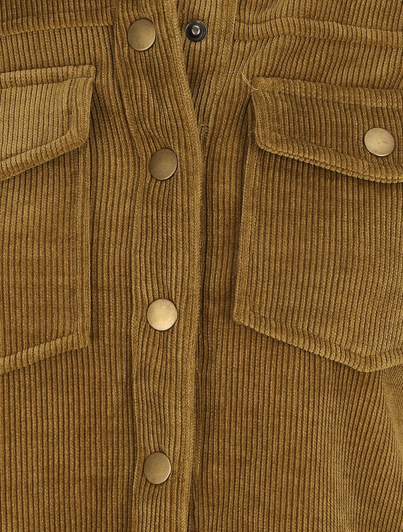 Surchemise en velours cotelé - Kaki