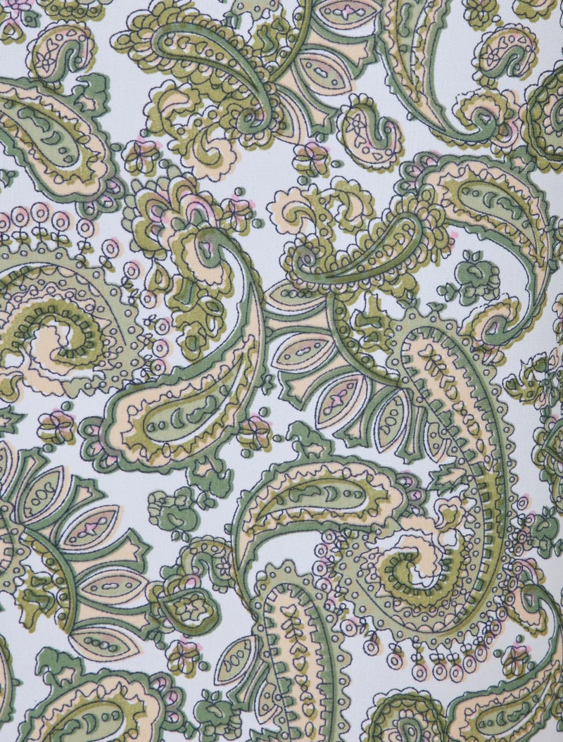 Top imprimé mosaique à bretelles tressées - Vert