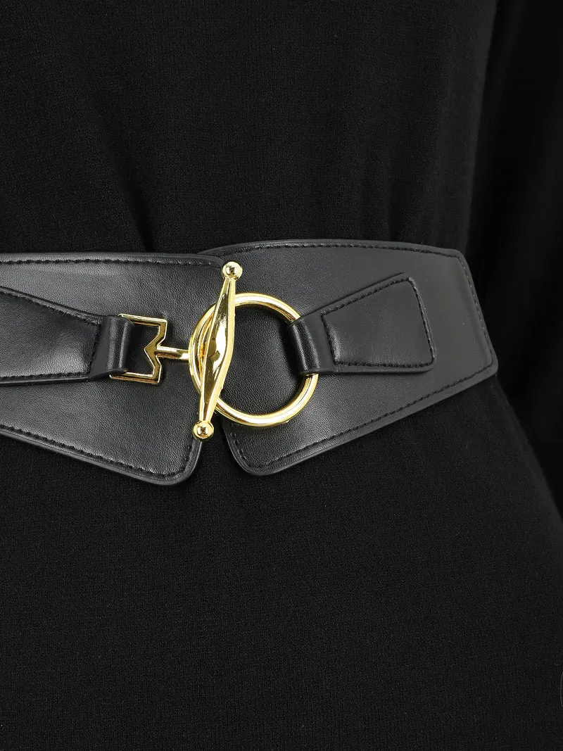 Robe pull courte à col montant - Noir