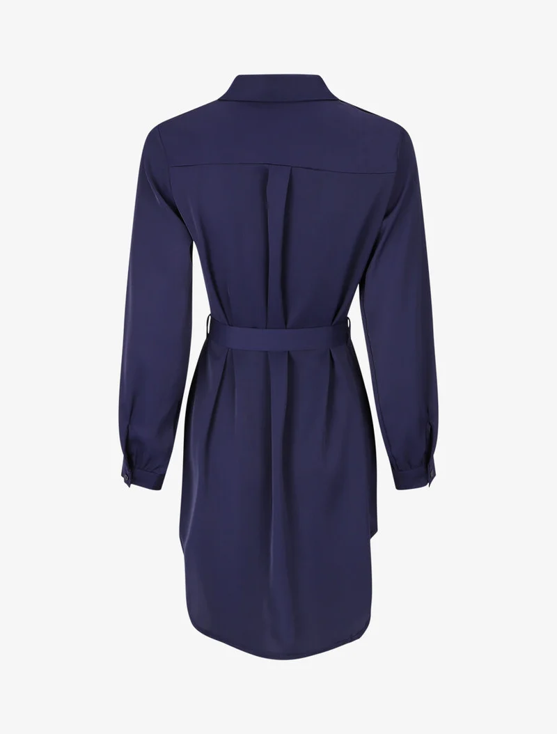 Chemise oversize ceinturée - Marine