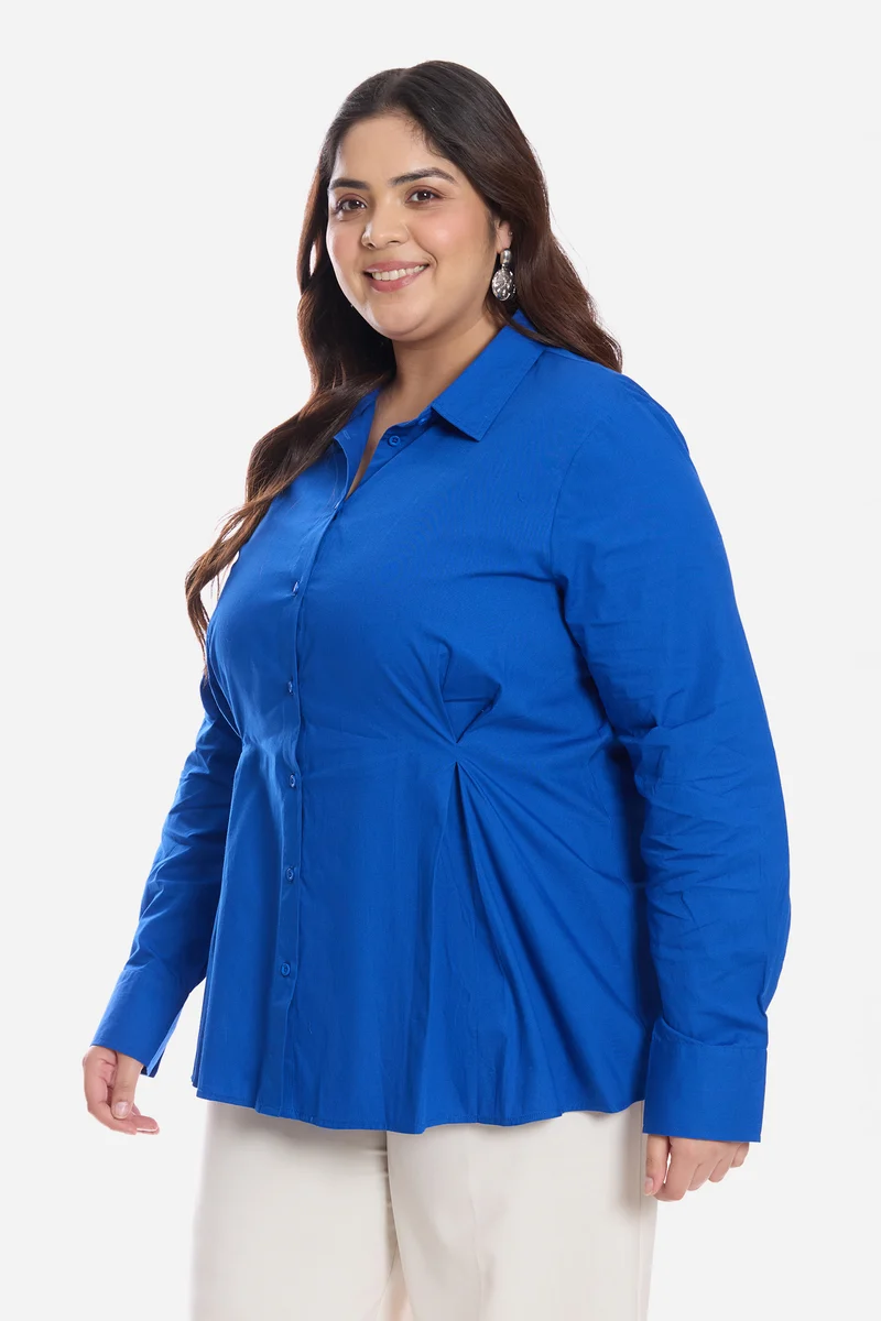 Basra|Cotton Waist Button Full Sleeve Shirt