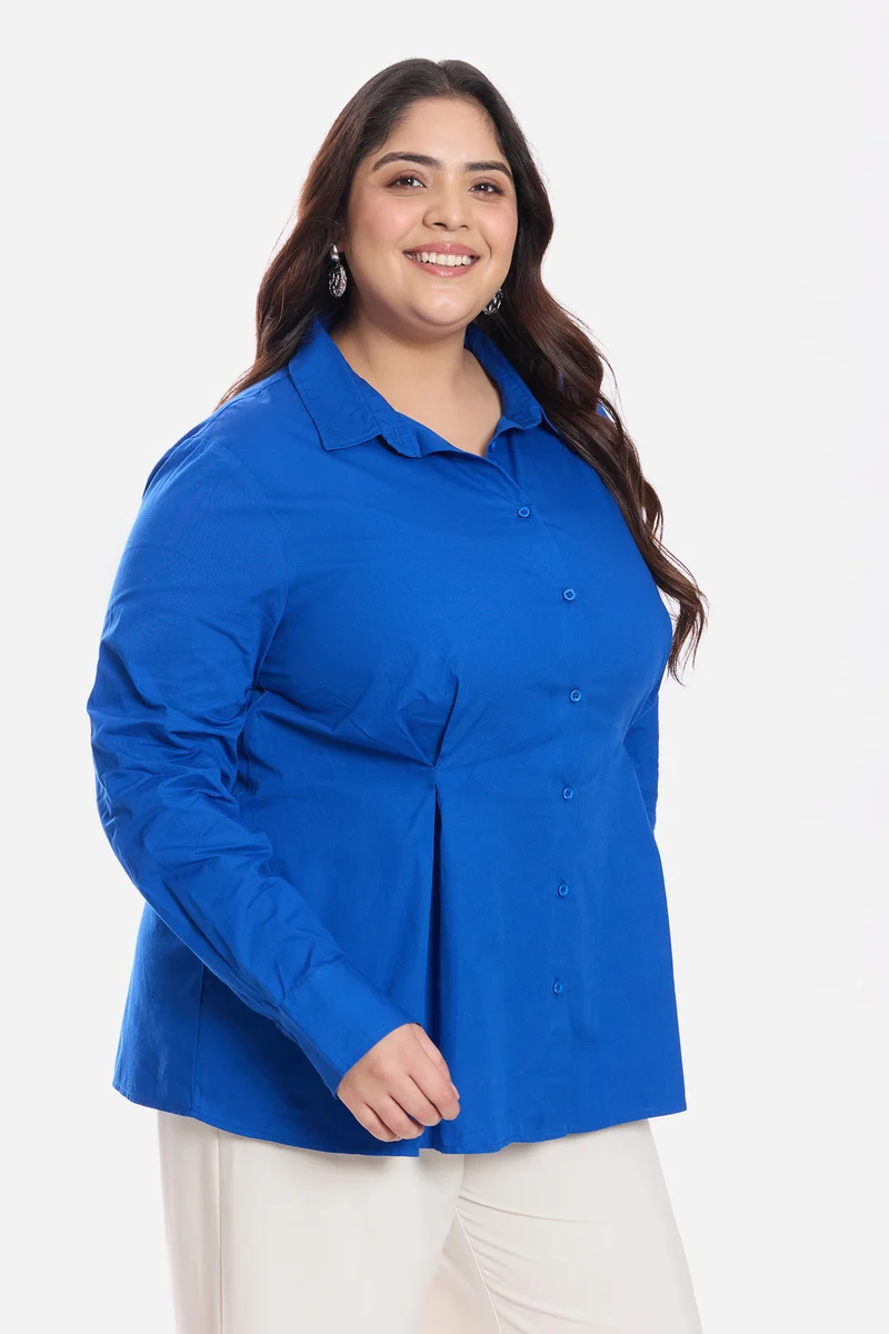 Basra|Cotton Waist Button Full Sleeve Shirt