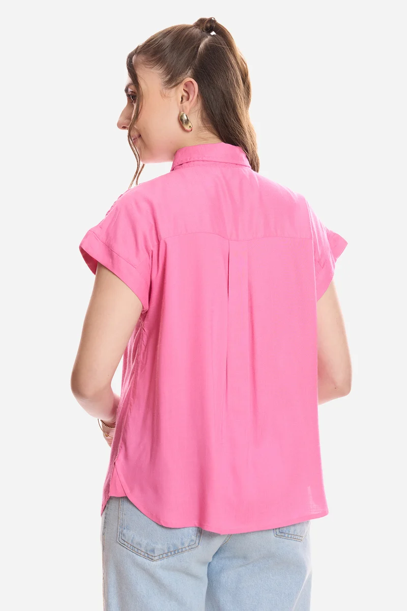 Etta|100% Viscose Pull-On Shirt