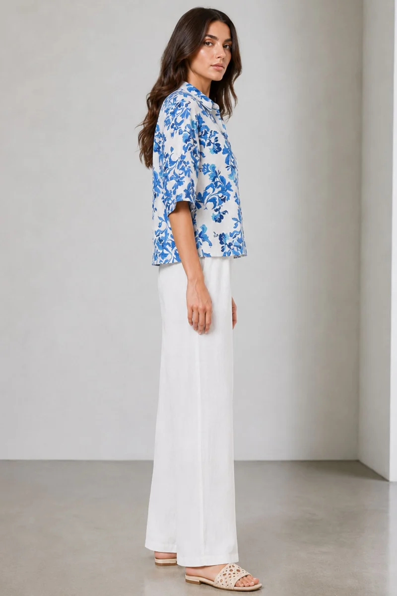 Ailsi|100% Cotton Boxy Fit Cropped Shirt