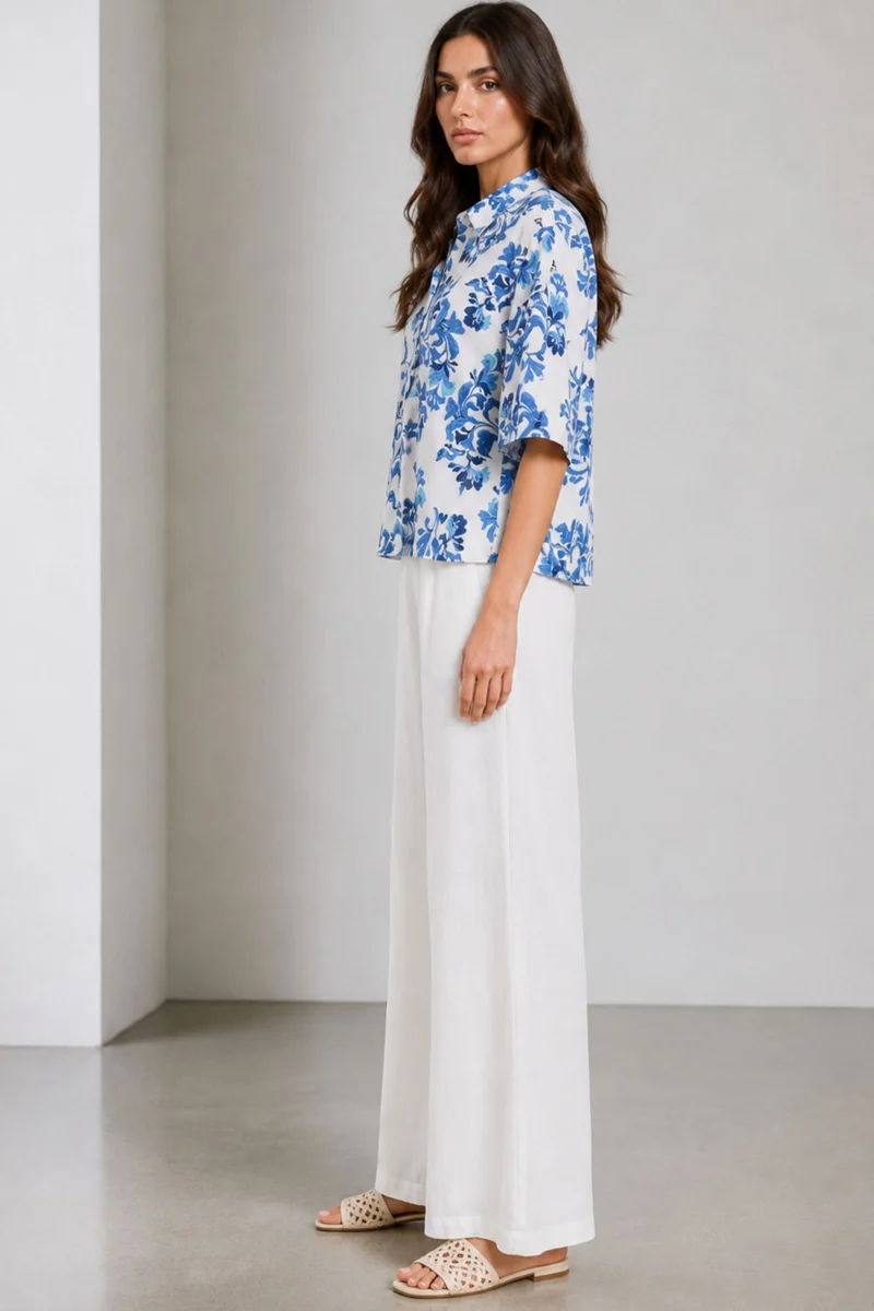 Ailsi|100% Cotton Boxy Fit Cropped Shirt