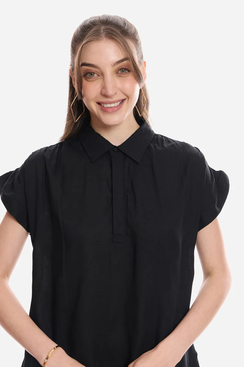Eyla|100% Viscose Pull-On Shirt