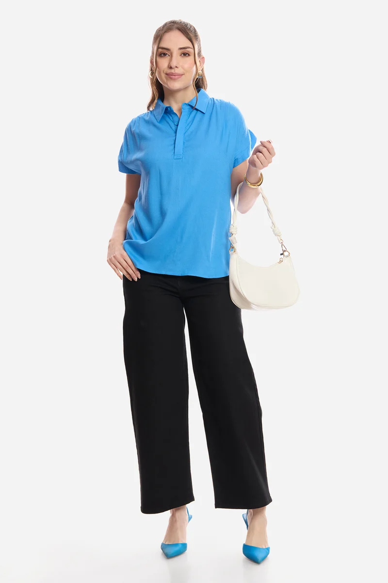 Etera|100% Viscose Pull-On Shirt