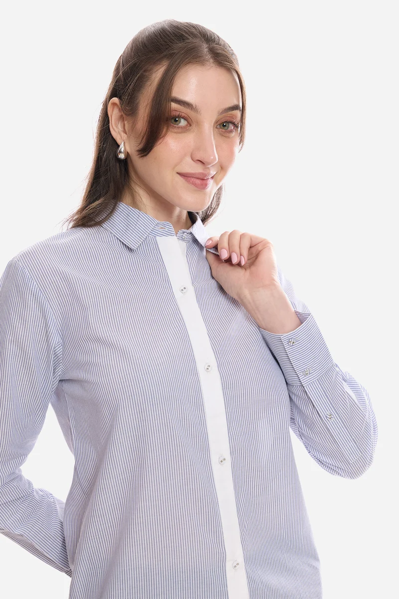 Jaelyn| 100% Cotton Striped Regular Fit Shirt
