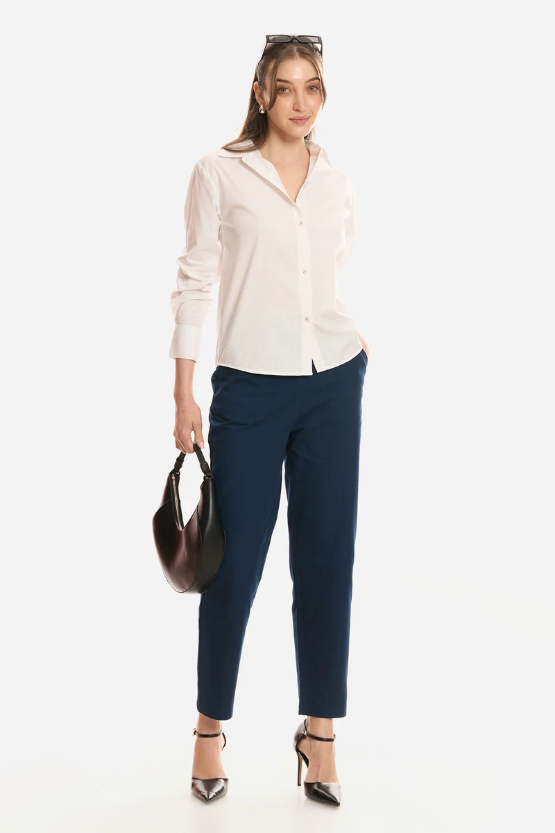 Jaida|100% Cotton Slim Fit Shirt