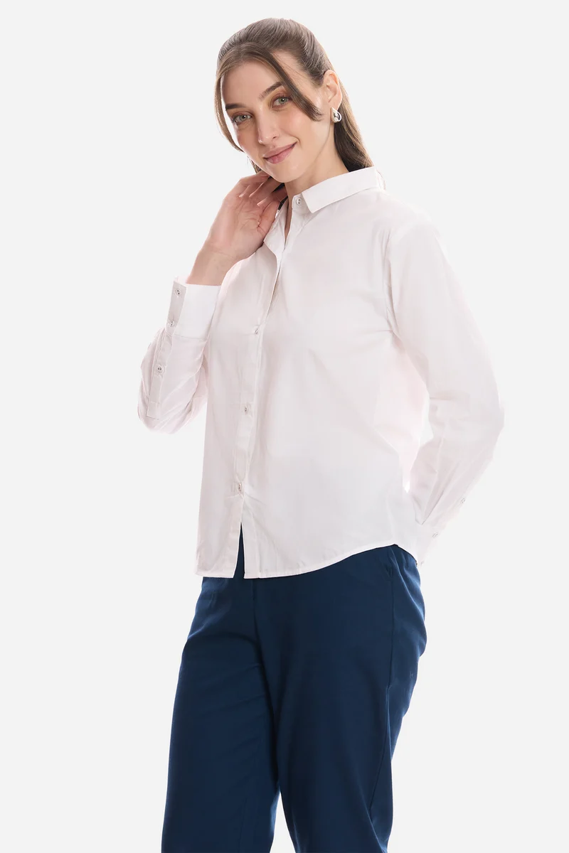 Jaida|100% Cotton Slim Fit Shirt