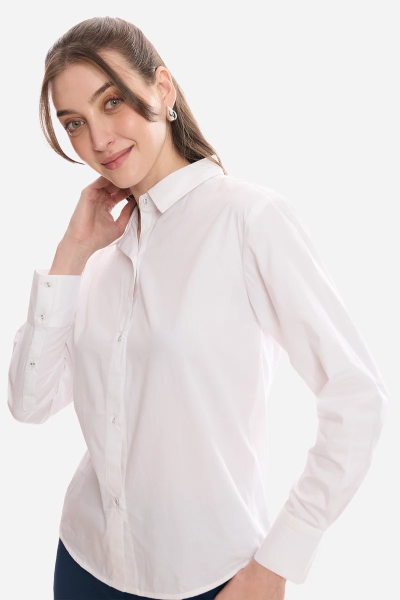Jaida|100% Cotton Slim Fit Shirt