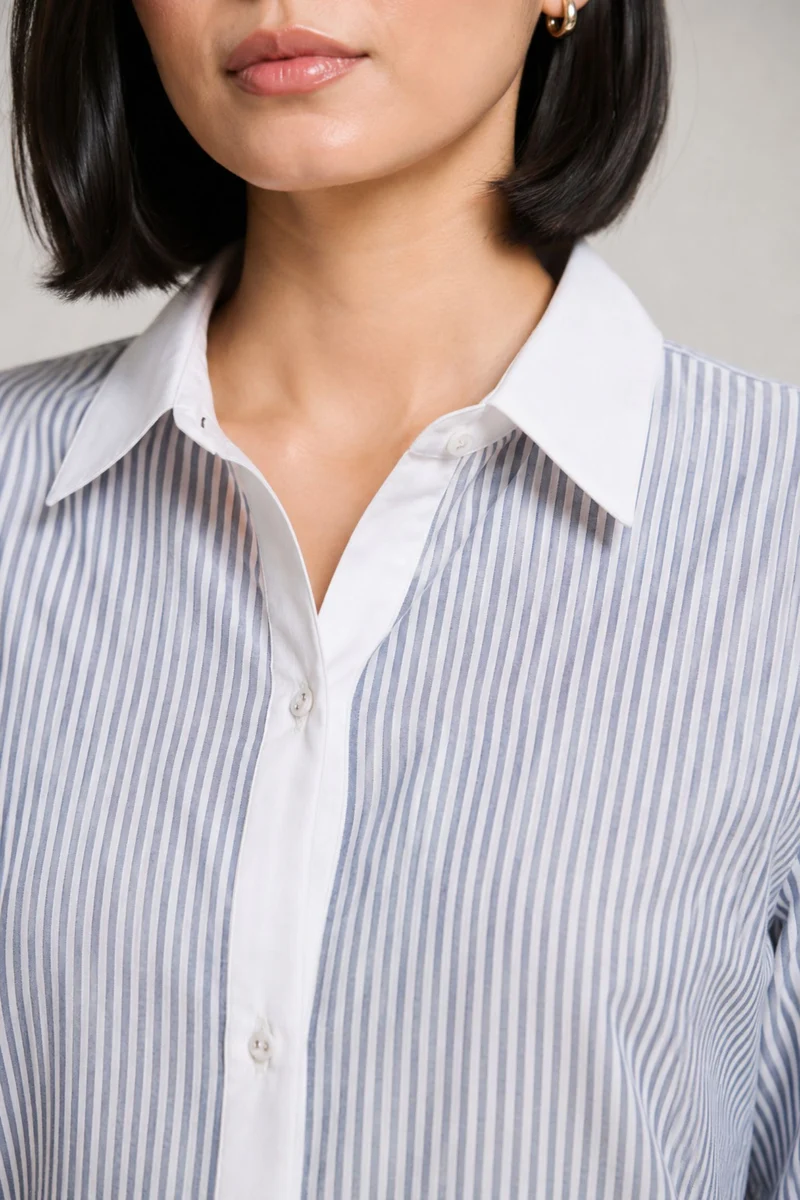 Jaina| 100% Cotton Striped Regular Fit Shirt