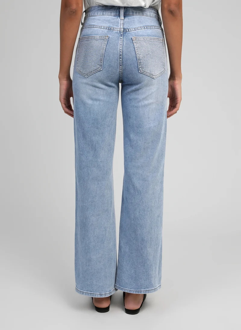 PANTALON PIPOCHE bleu ciel