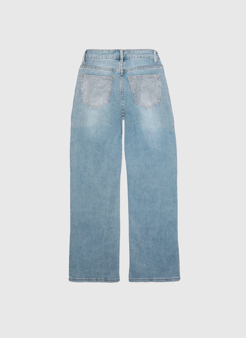 PANTALON PIPOCHE bleu ciel