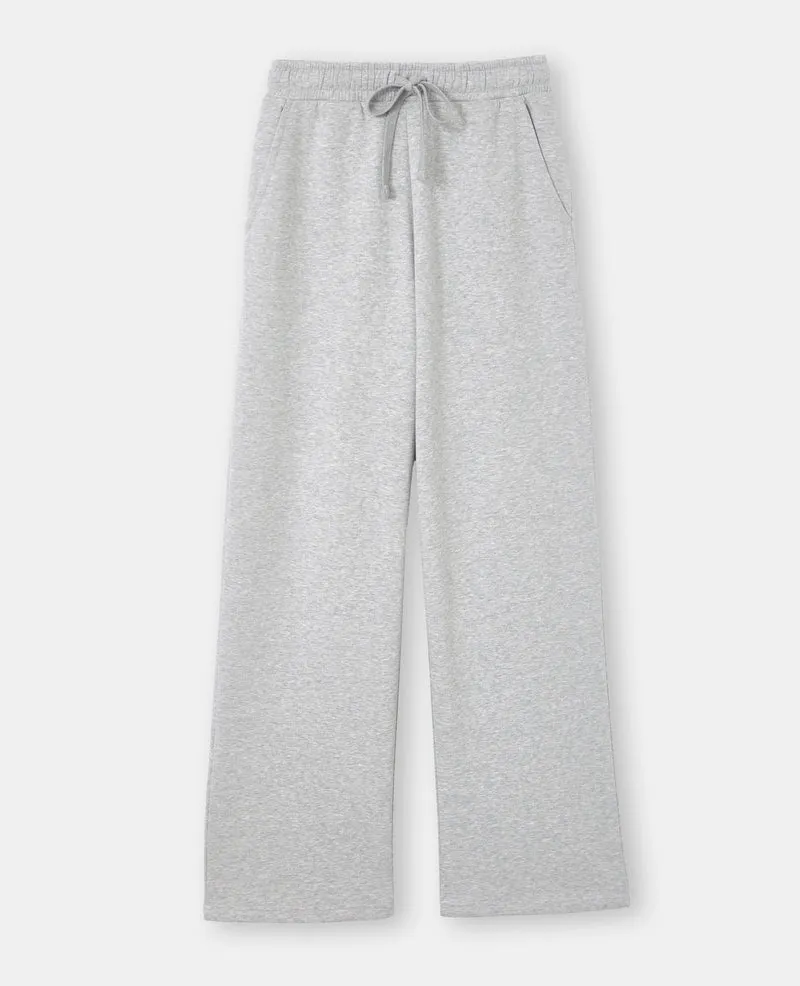 Pantalon de jogging bas droits en molleton