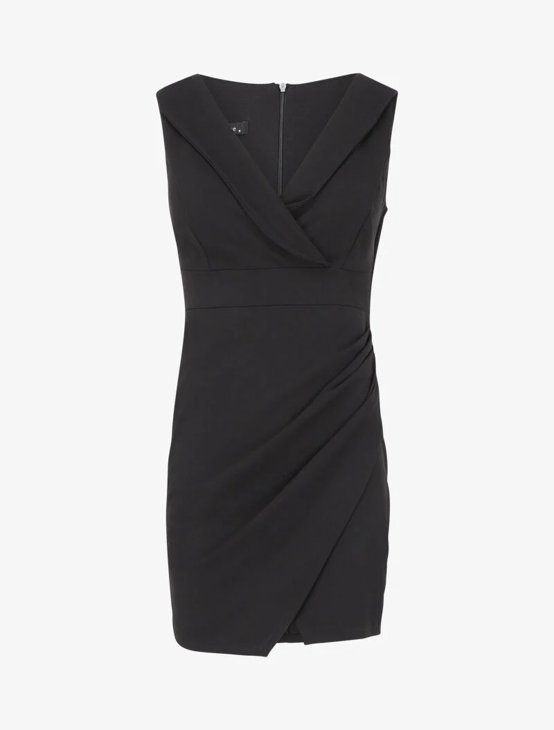 Robe portefeuille cache coeur - Noir