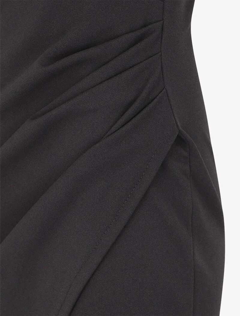 Robe portefeuille cache coeur - Noir
