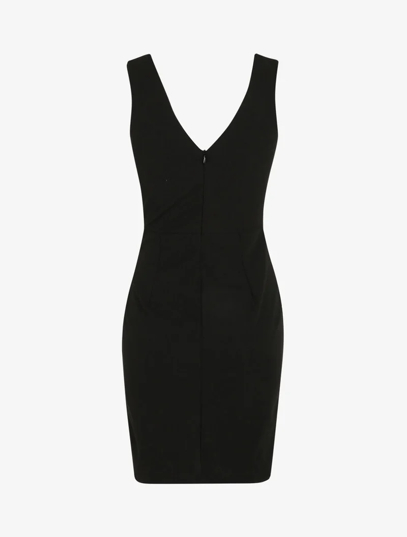 Robe fourreau à buste en sequins - Noir/or
