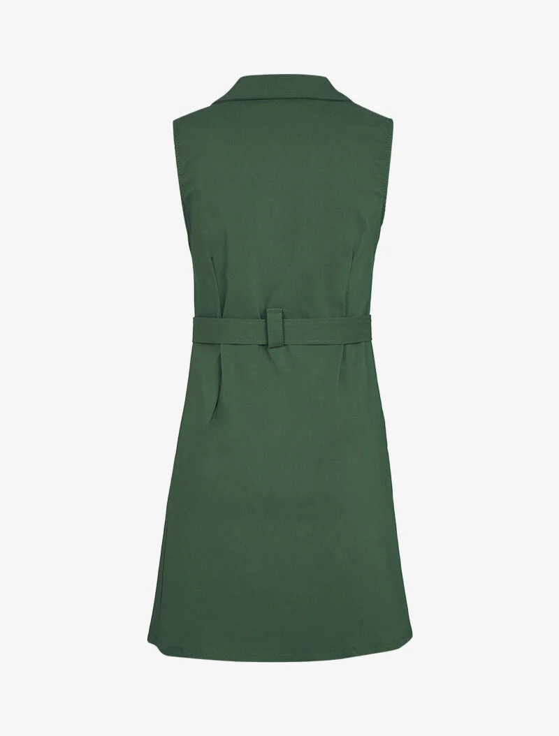 Robe chemise à poches poitrine - Kaki