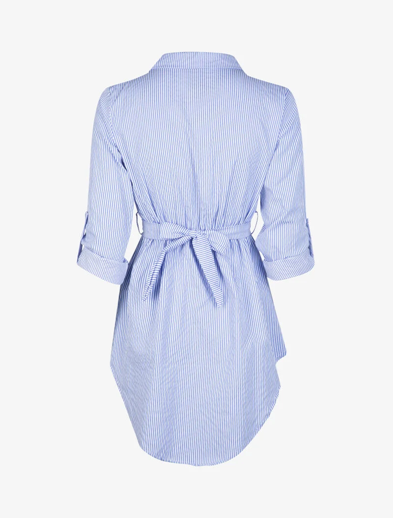 Tunique asymétrique à rayures - Bleu roi
